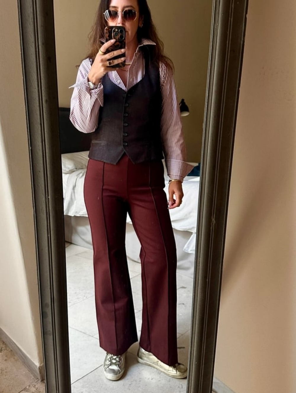 BANANA REPUBLIC Crop Flare Everywhere Ponte Pull-On Pant Large Petite NWT